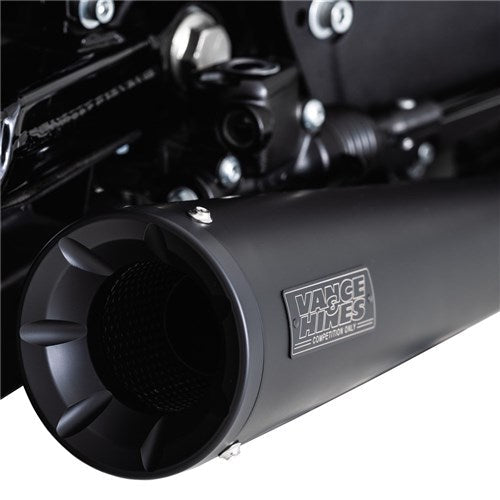 V&H 2-1 Upsweep PCX Stainless Black Softail 18-22 ( Fits FXFB/FXBB/FLSL/FLDE/FXLR) (WAS V47623)