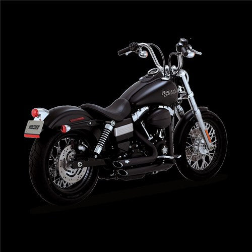 V&H Shortshots Staggered PCX Black Dyna 12-17 (EXCL Switchback) (WAS V47227)