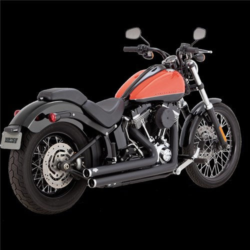V & H Bigshot Staggered PCX Black Softail 18-23 (EXCL FXDR/FXBR/FLFB) (WAS V47941)