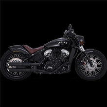 Vance & Hines V&H TWIN SLASH 3IN SLIP-ONS PCX BLACK INDIAN SCOUT 15-22 (WAS V48623)