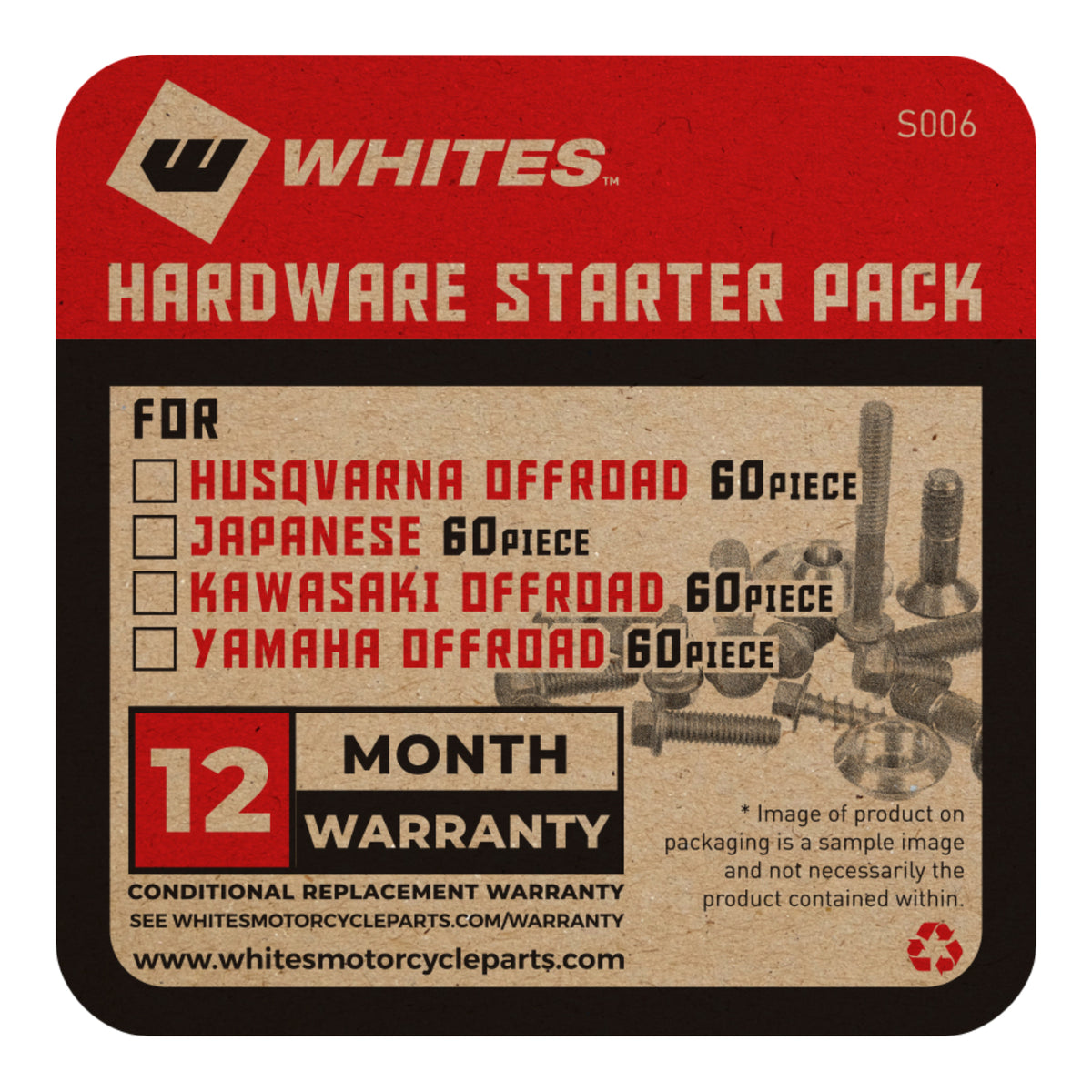Whites Hardware Starter Pack - Japanese 60PCS
