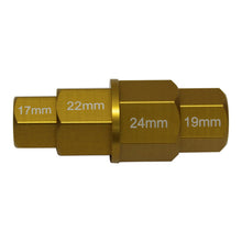 WHITES 4 IN 1 HEX AXLE TOOL ALU GOLD -17/19/22/24mm