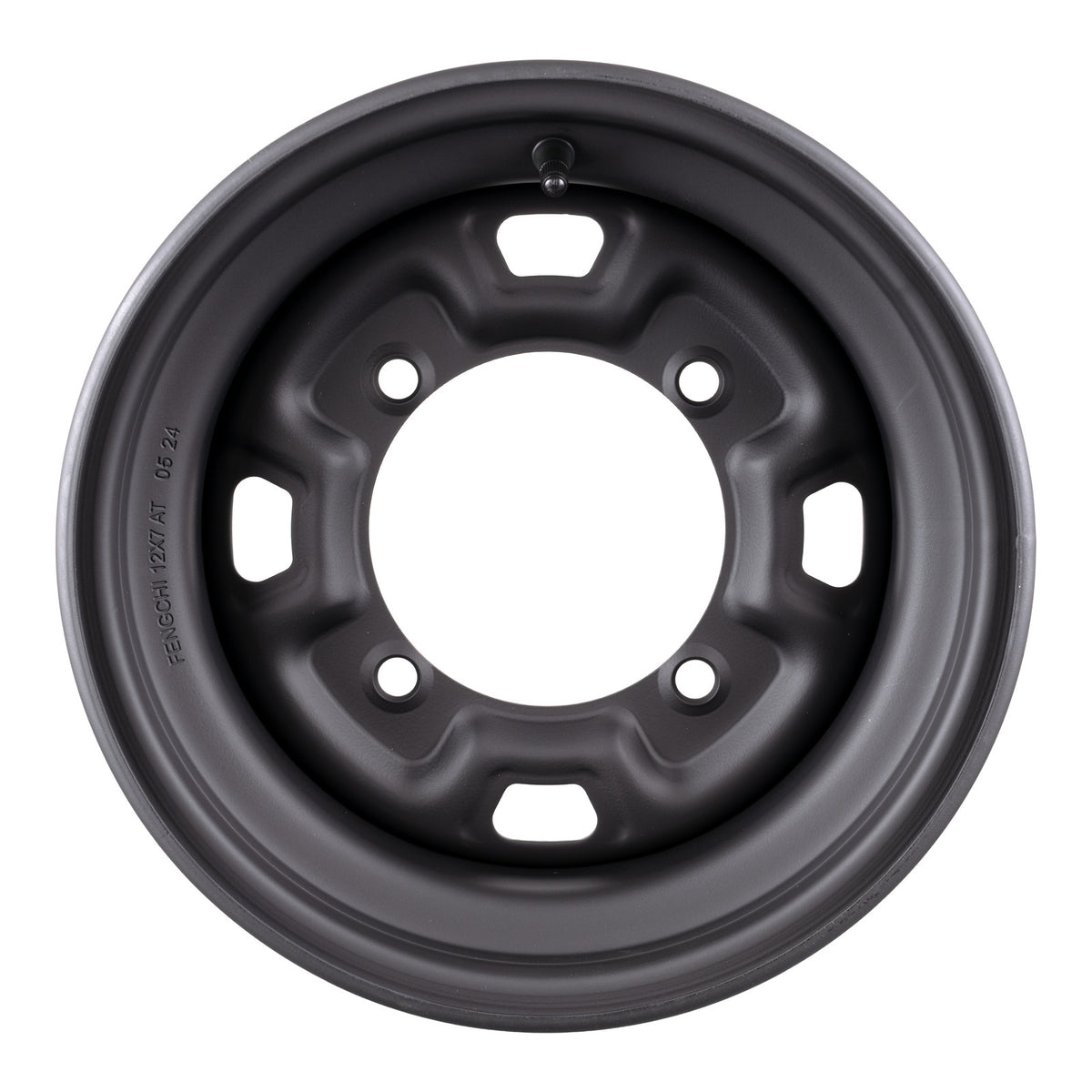 Whites ATV/UTV Steel Rim 12x7 Polaris Front & Rear 4/156 +12.7 - Black
