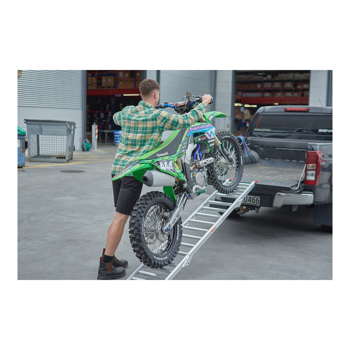 Whites Alloy Tailgate Folding Ramp 223x35cm 318kg Rated