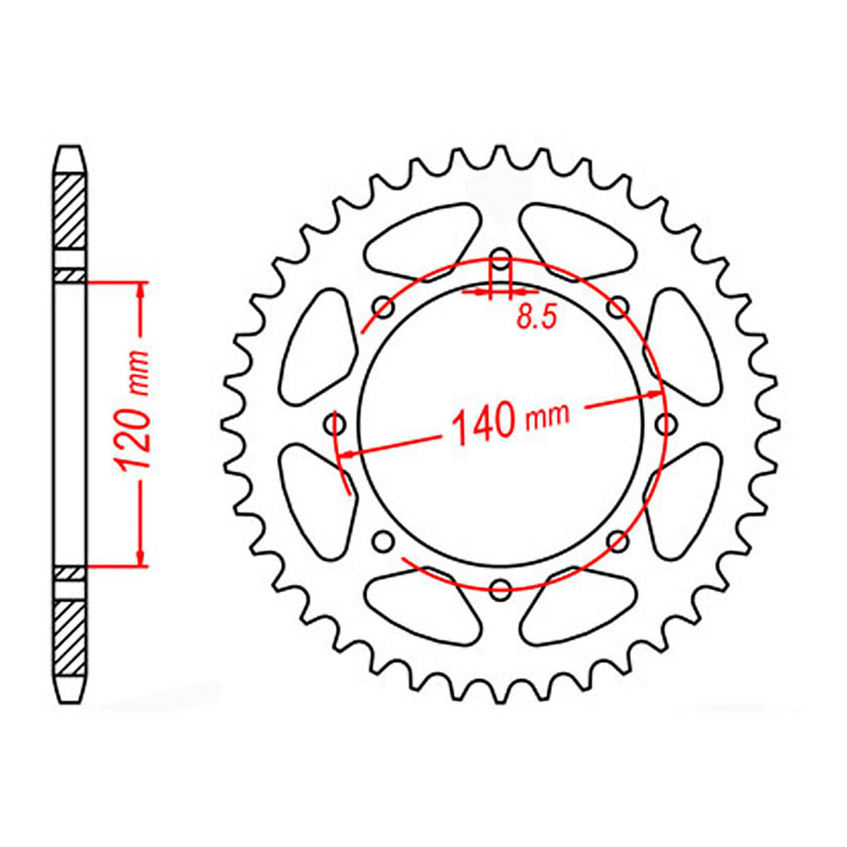 XAM Sprocket Kit Kawasaki KLR650 '06-'21 X-Ring 15/43