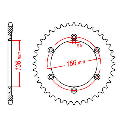 XAM Sprocket Kit Suzuki DR650 '06-'15 X-Ring Gold 14/41