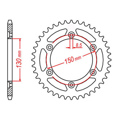 XAM Sprocket Kit Honda CBR250RR Import O-Ring 17/52 (428)