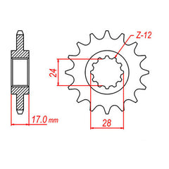 XAM Sprocket Kit Honda CB600F Hornet '-06 X-Ring Gold 15/42