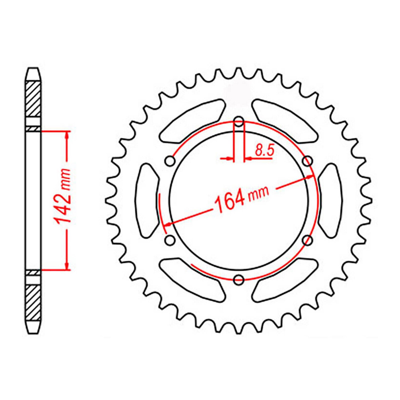 XAM Sprocket Kit HYOSUNG GT650 /GT650R X-Ring 15/44