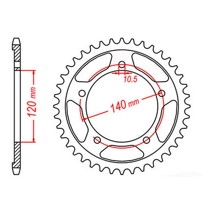 XAM Sprocket Kit Triumph Tiger Sport 1050 '07-'14 X-Ring 18/44