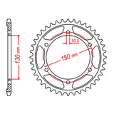 XAM Sprocket Kit Yamaha FZ8S/N '10-'12 X-Ring 16/46