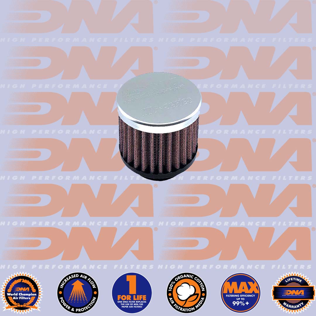DNA FILTERS CNC TOP ROUND CLAMP ON 44mm INLET 64mm LENGTH AIR FILTER - XVR-4400-6