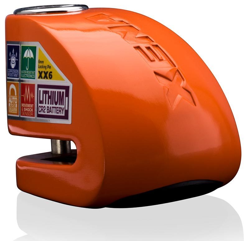Xena XX10-HD Steel Alarmed Disc Lock - Orange XX10-HD