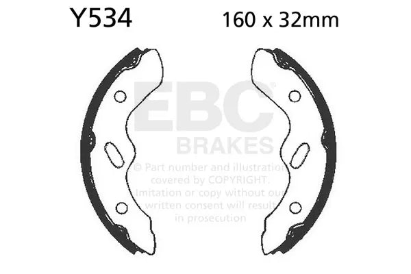 EBC Brake Shoe Set - Y534