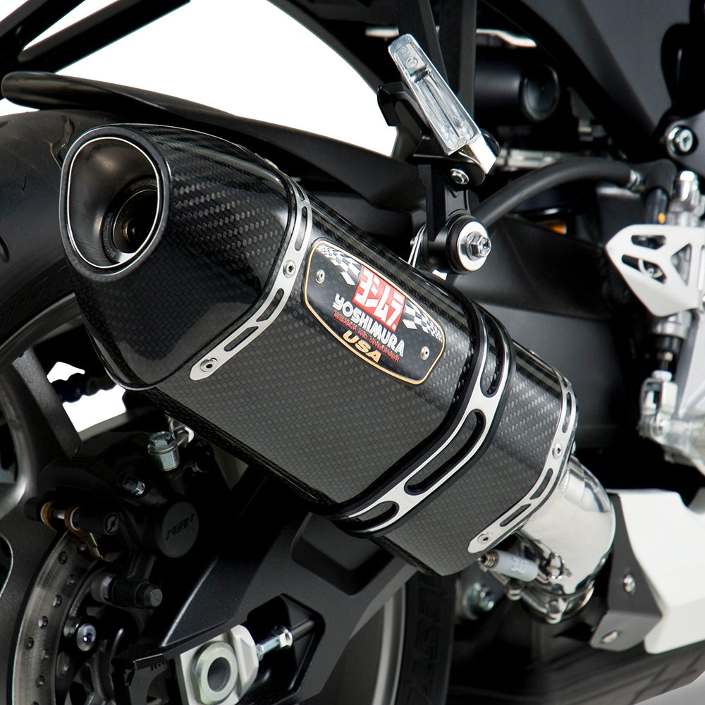 Yoshimura GSX-R600/750 11-24 R-77 Stainless Slip-On Exhaust, w/ Carbon Fiber Muffler