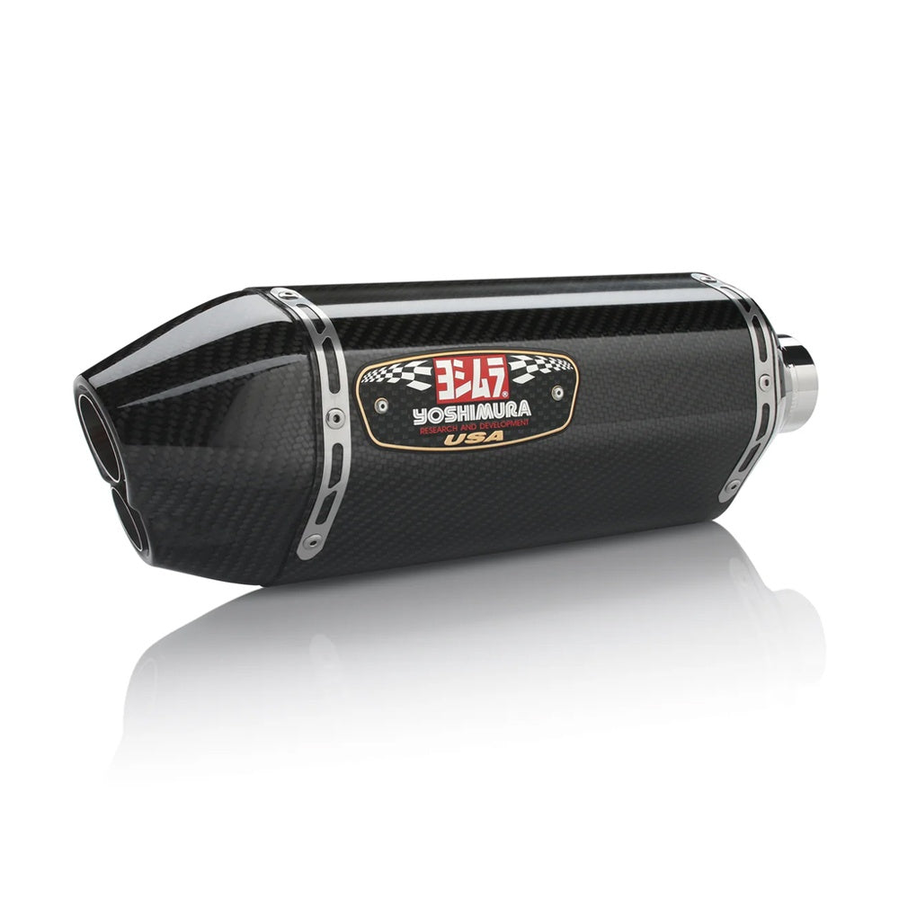 Yoshimura GSX-R600/750 11-24 R-77D Stainless Slip-On Exhaust, w/ Carbon Fiber Muffler