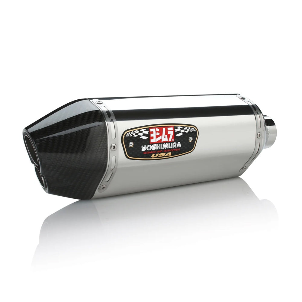 Yoshimura GSX-R600/750 11-24 R-77D Stainless Slip-On Exhaust, w/ Stainless Muffler