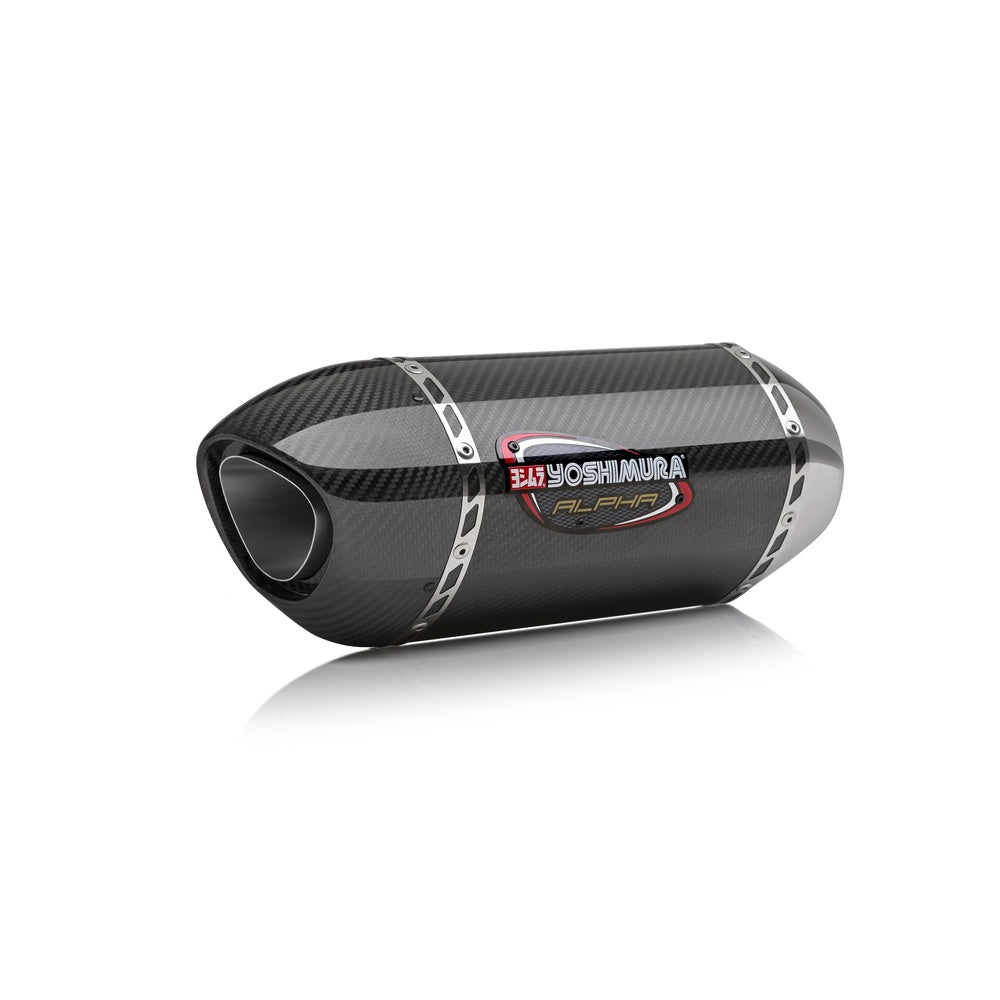 Yoshimura GSX-R600/750 11-24 ALPHA Stainless Slip-On Exhaust, w/ Carbon Fiber Muffler