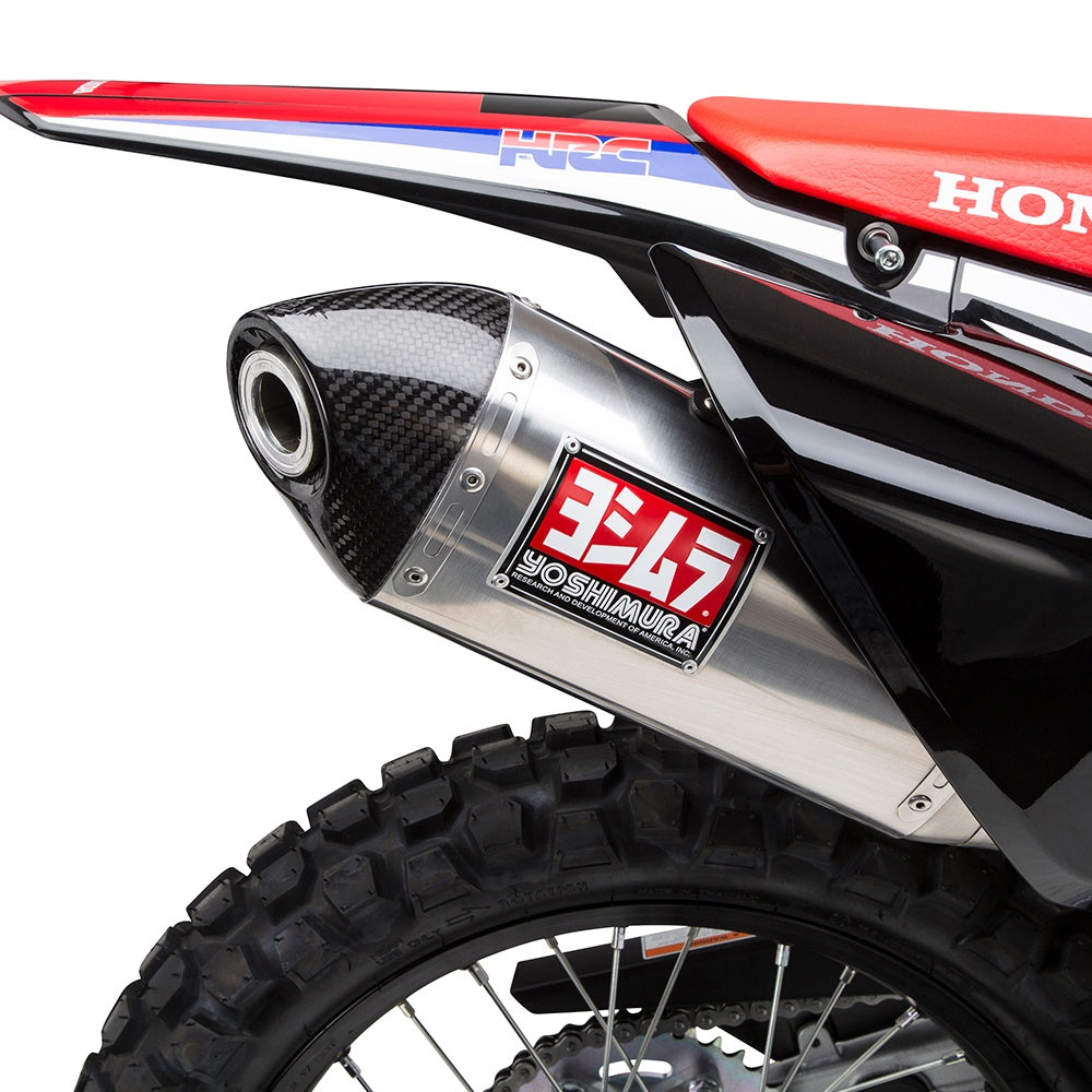 Yoshimura CRF250L/Rally 17-20 Race RS-4 Stainless Slip-On Exhaust, w/ Stainless Muffler