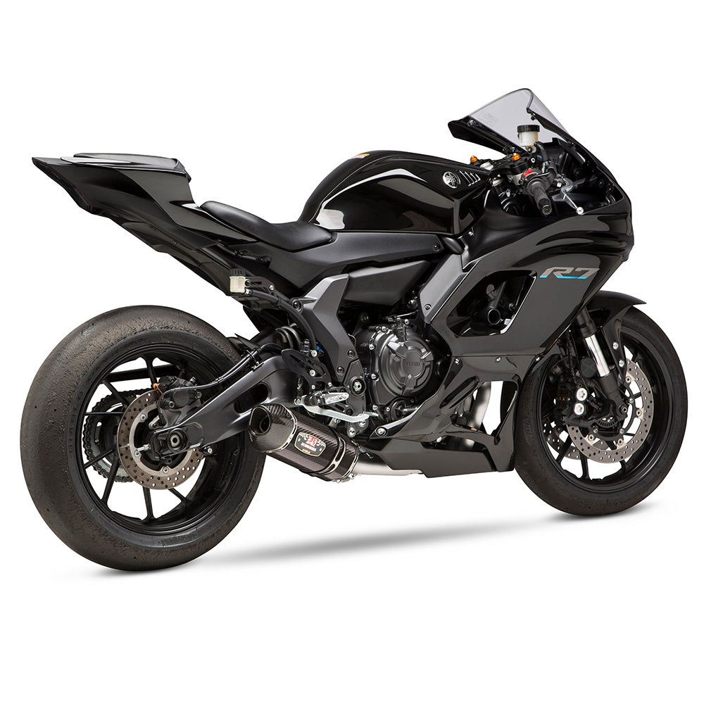 Yoshimura FZ/MT-07 15-25 / XSR700 18-24 / R7 22-25 Race R-77 Stainless Full Exhaust, w/ CF Muffler