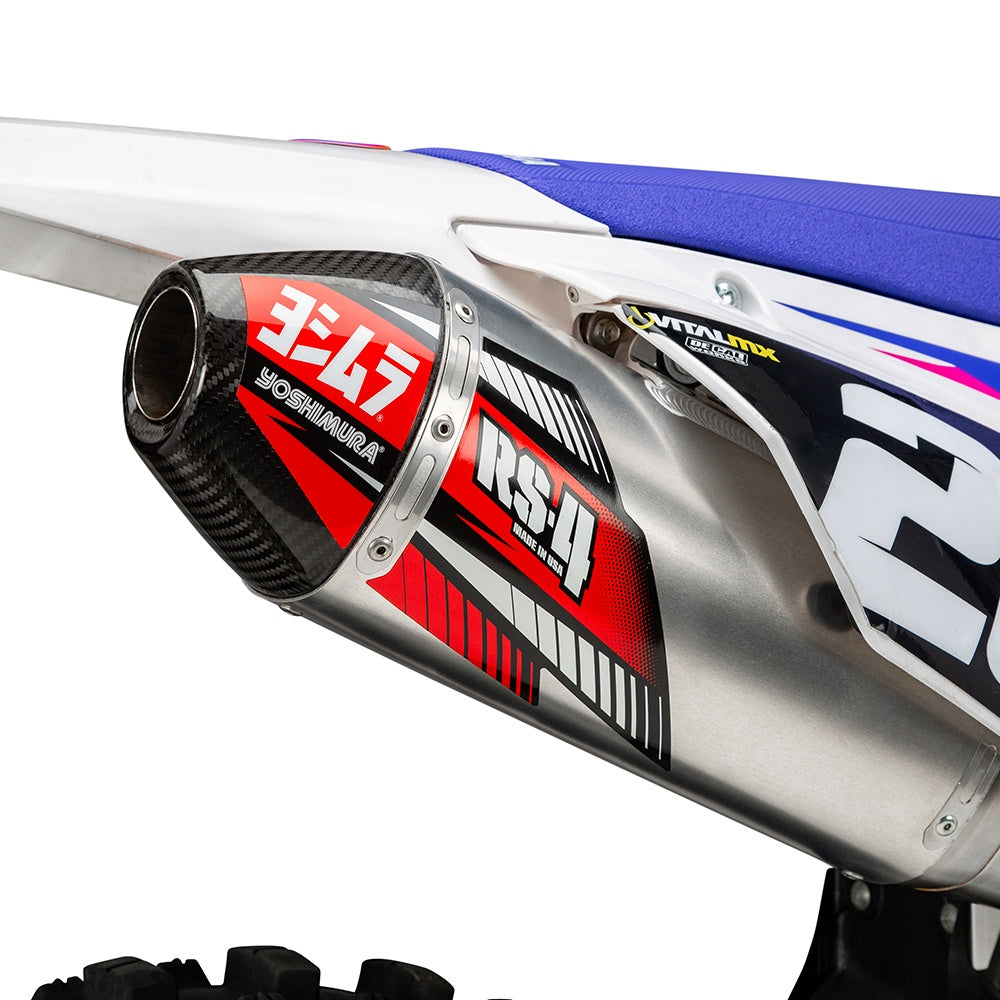 Yoshimura YZ250F 2024 RS-4 Stainless Slip-On Exhaust, w/ Aluminium Muffler