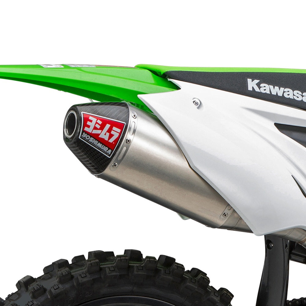 Yoshimura KX250F 17-20 RS-4 Stainless Slip-On Exhaust, w/ Aluminium Muffler