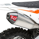Yoshimura KTM/HUSQ 250/350 19-22 RS-4 Stainless Slip-On Exhaust, w/ Aluminium Muffler