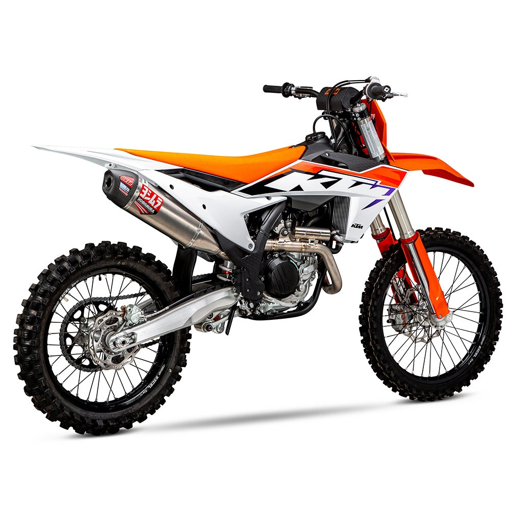 Yoshimura KTM 450SX-F FE 22-24 / Husqv FC450 RE 22-24 RS-12 Titanium Full Exhaust, w/ Titanium Muffler