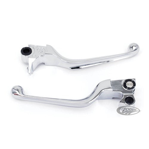 #Zodiac Lever Set Wide Style 2007 Softails Chrome