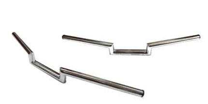 #Zodiac Z-Bars 8 Inch RISE Chrome W/Indents