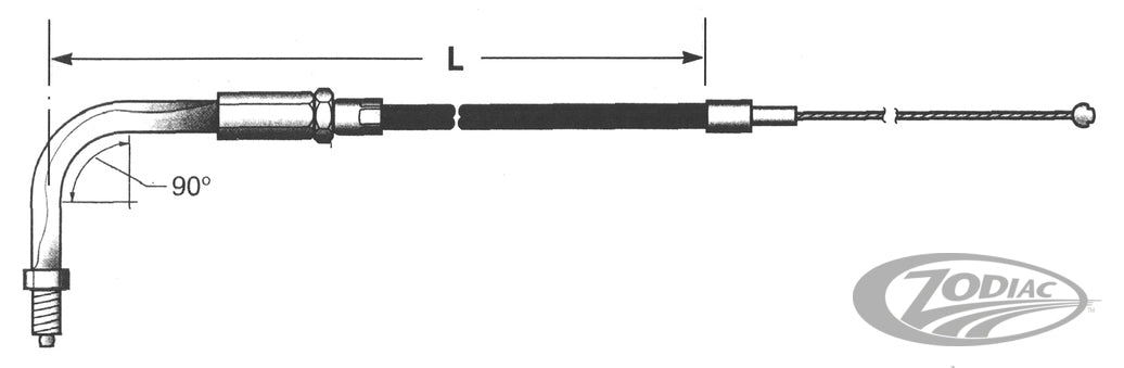 Zodiac Idle Cable +6Inch 90-95 (MP06214)