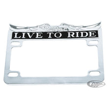 Zodiac Lic. Plate Frame LIVE-to-Ride CHR