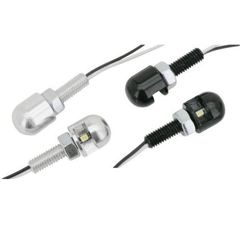 ZODIAC MINI LED LIC PLATE LIGHTS ROUND BLK