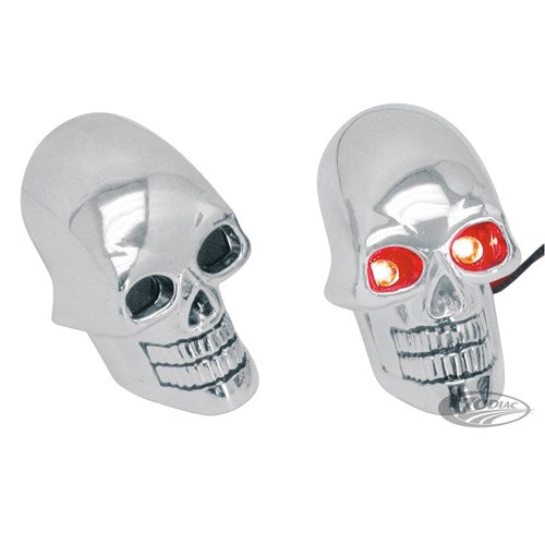 #Zodiac Skull Marker Lights 3D W/Red LEDS