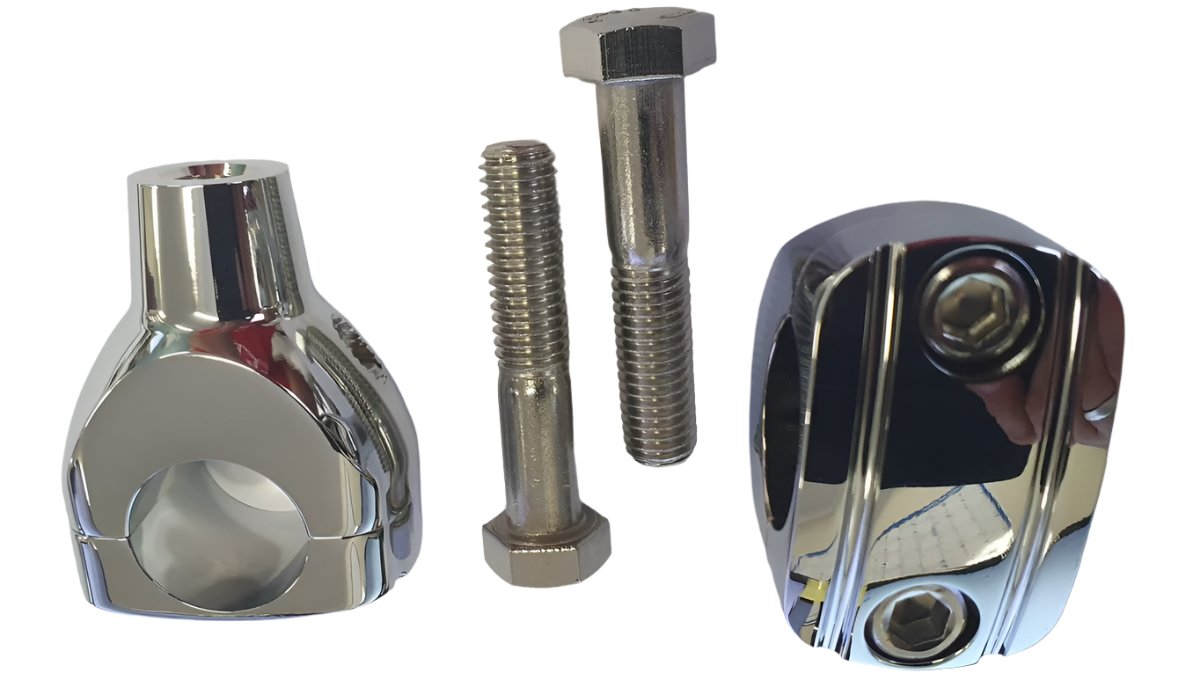 Zodiac Riser Set GTR Chrome 1.25 Inch Bars 2 Inch High