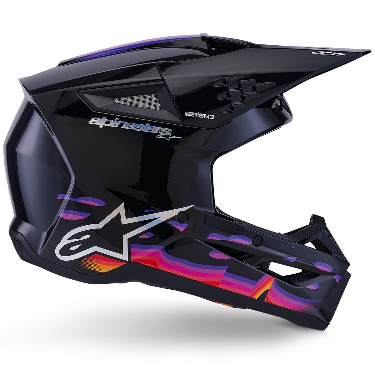 AS8301126 SM3 FORCE HELMET ECE06 BLACK GLOSSY