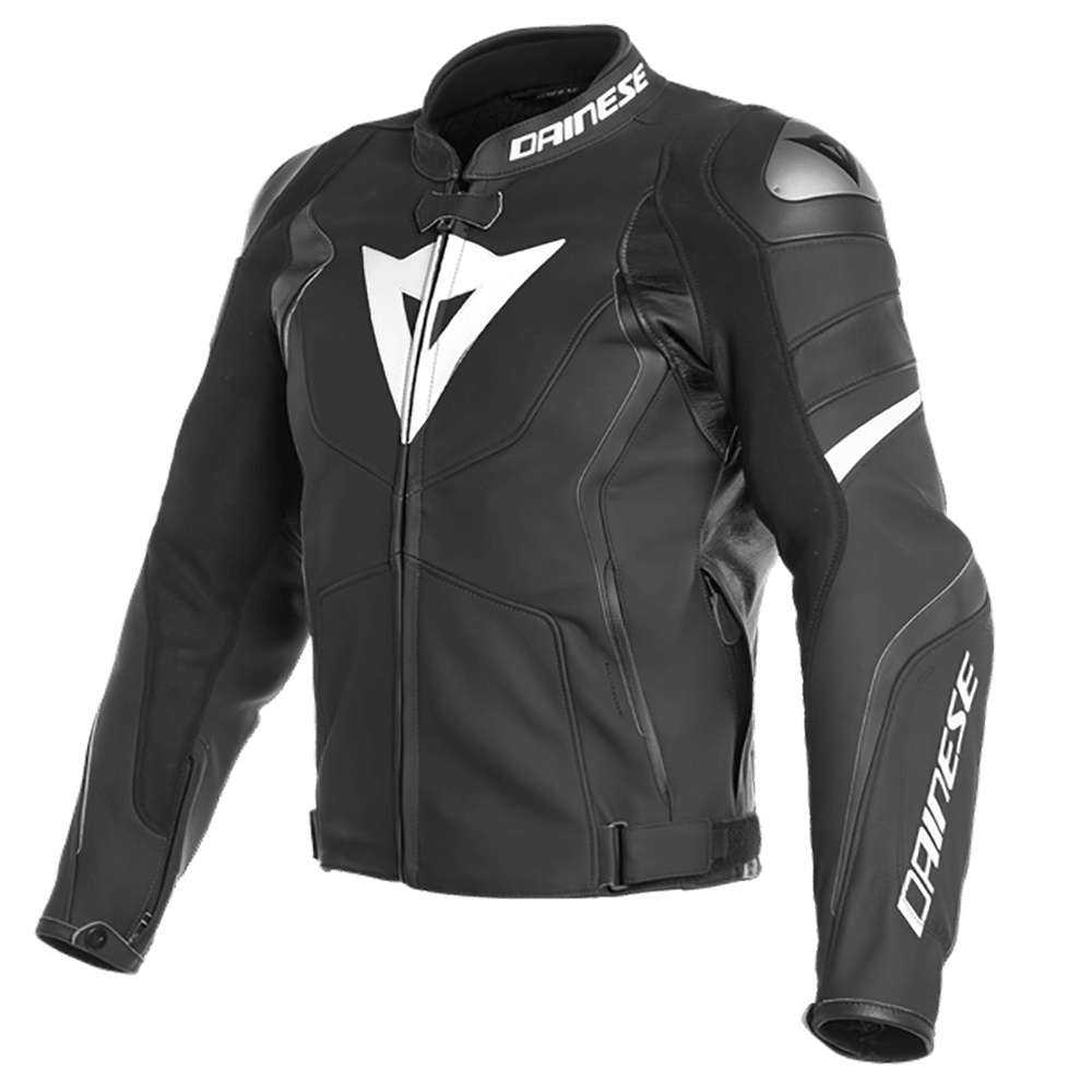 Dainese Avro 4 Leather Jacket - BK-MT/BK-MT/WHT
