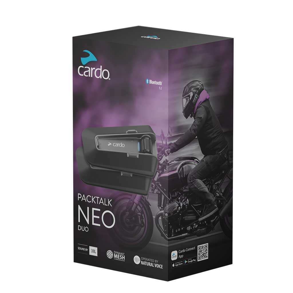 Cardo Packtalk Neo Duo Motorcycle Mesh Intercom - Twin Pack, JBL - view 4