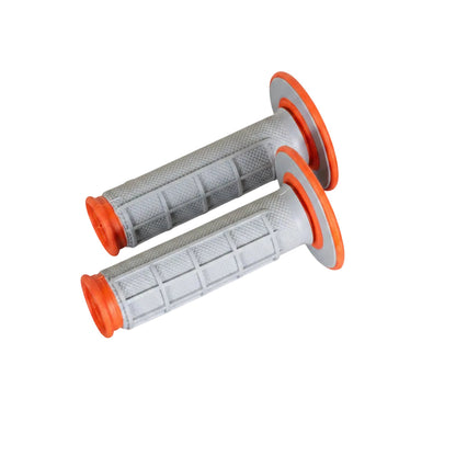 RENTHAL GRIPS DUAL COMPOUND HALF WAFFLE ORG/GRY Q70 (G155)