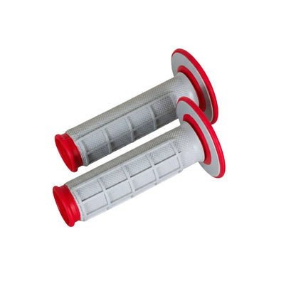 RENTHAL GRIPS DUAL COMPOUND HALF WAFFLE RED/GRY Q70 (G156)