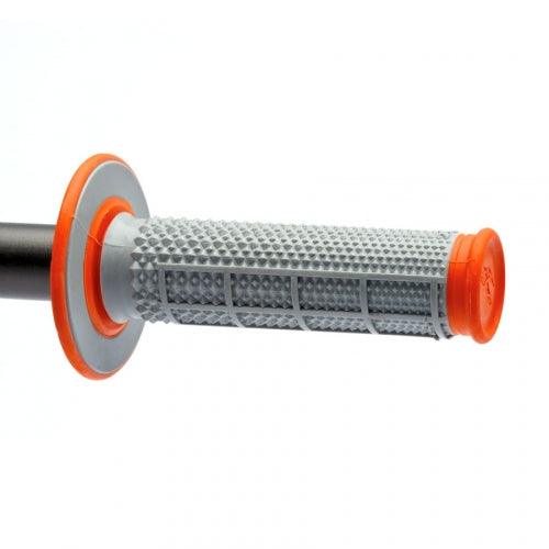 RENTHAL GRIPS DUAL COMPOUND TAPERED HALF WAFFLE ORG/GRY Q70 (G164)