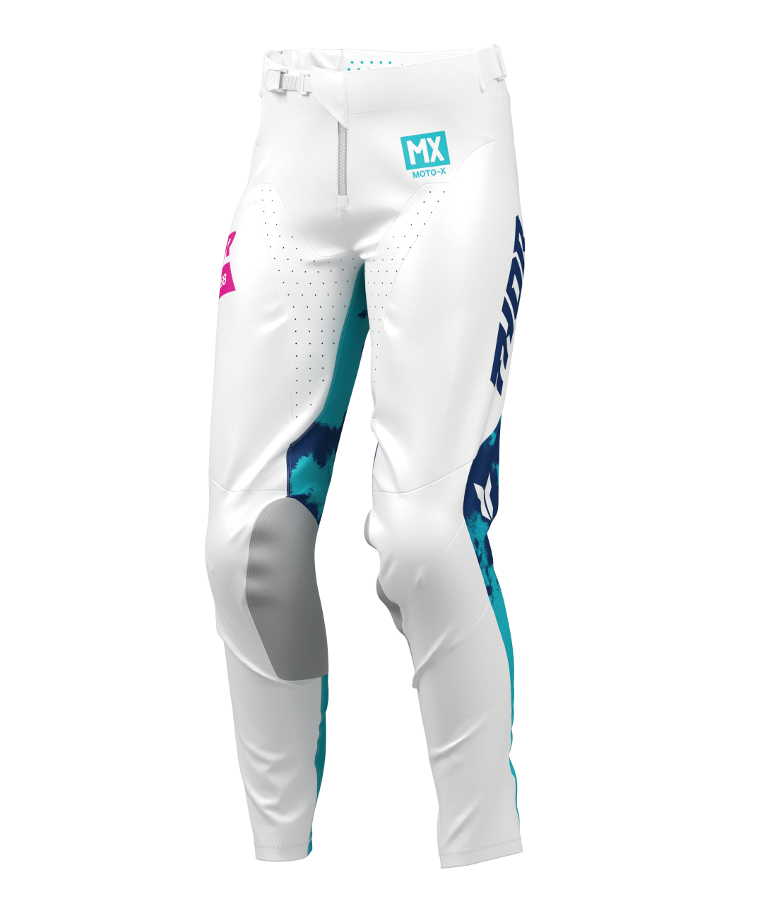 Pant Wmn Launch Bleach White/Aqua 9/10 2902-0420