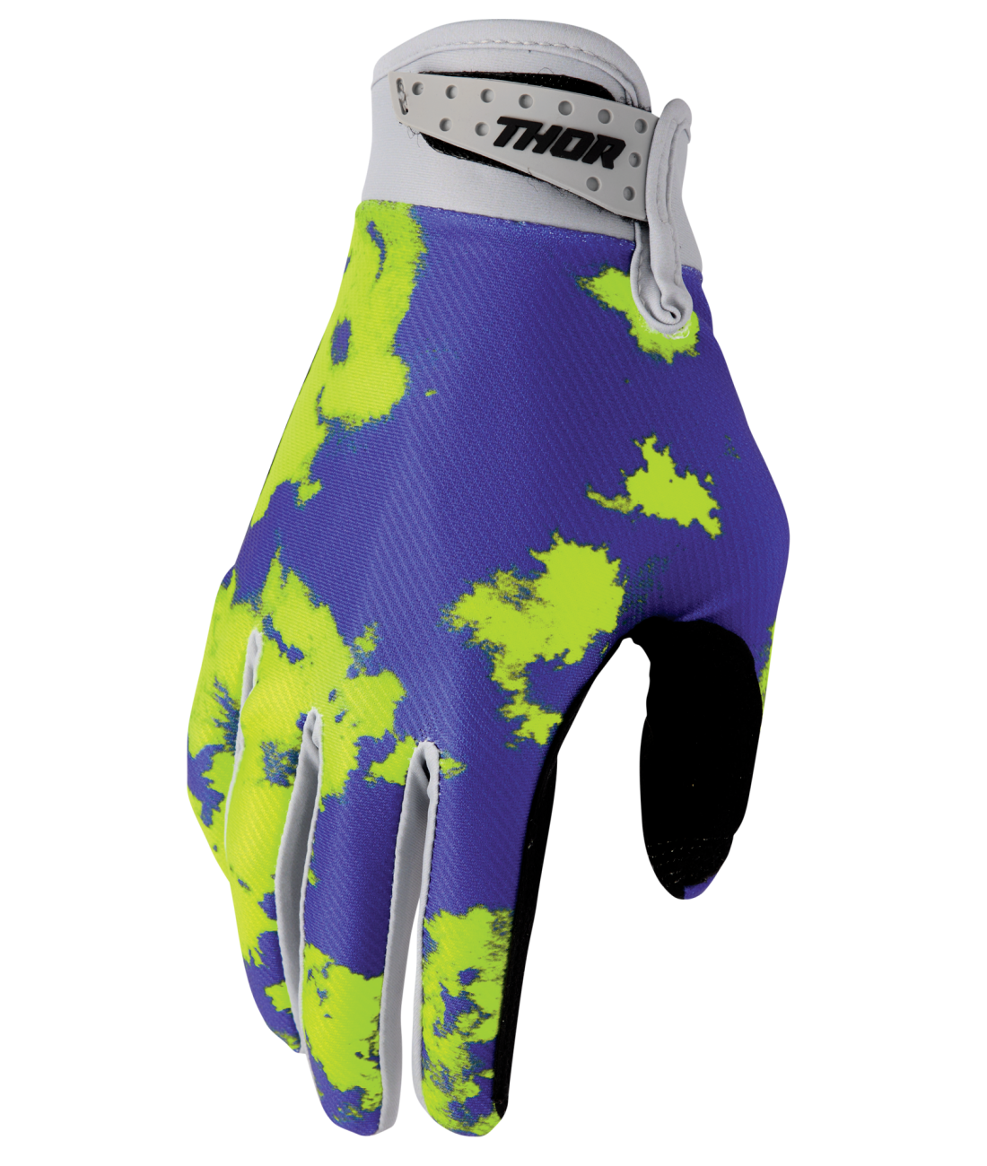 Glove Yth Launch Bleach Grey/Acid MD 3332-1910