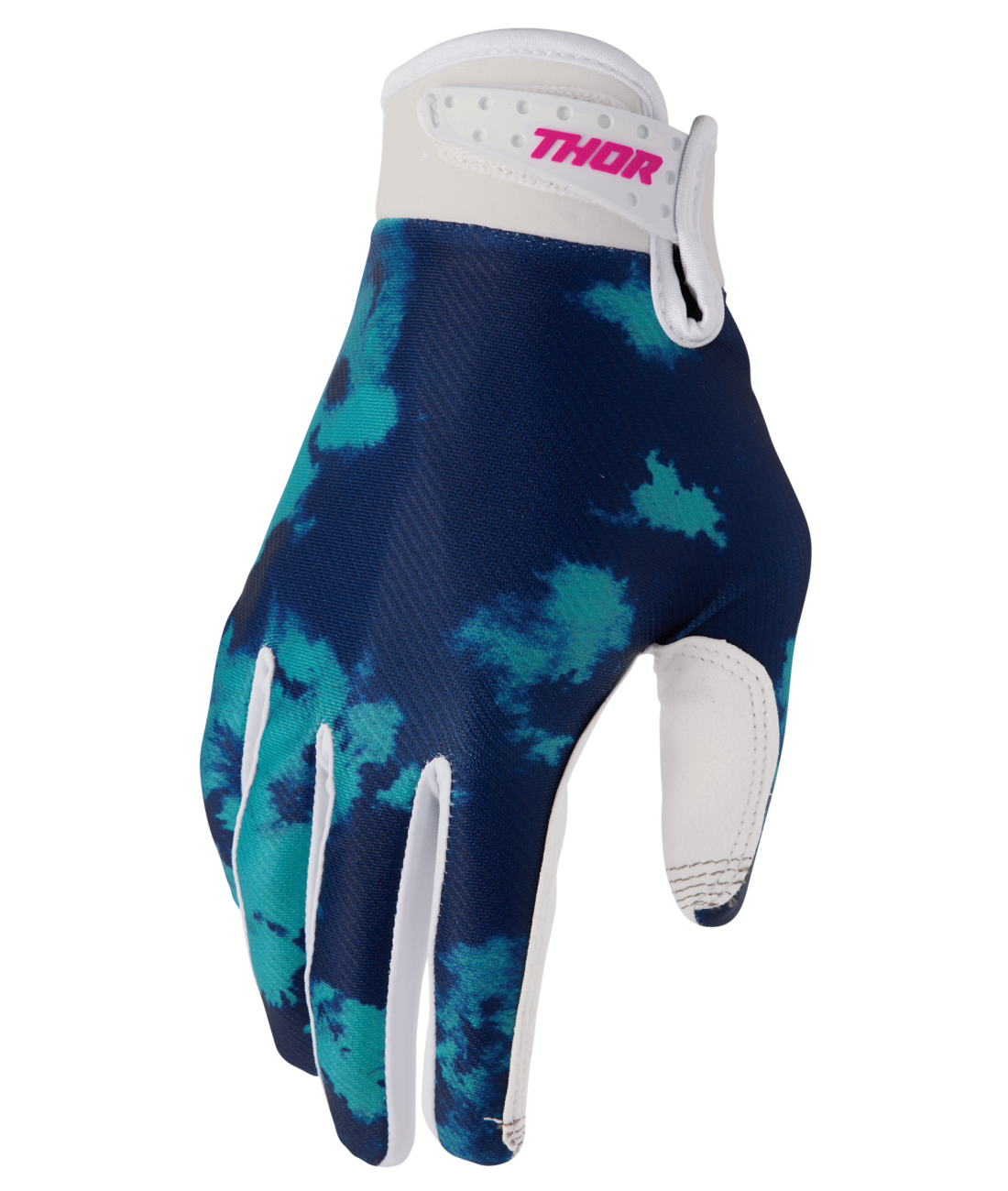 Glove Yth Launch Bleach Wht/Aqua SM 3332-1914