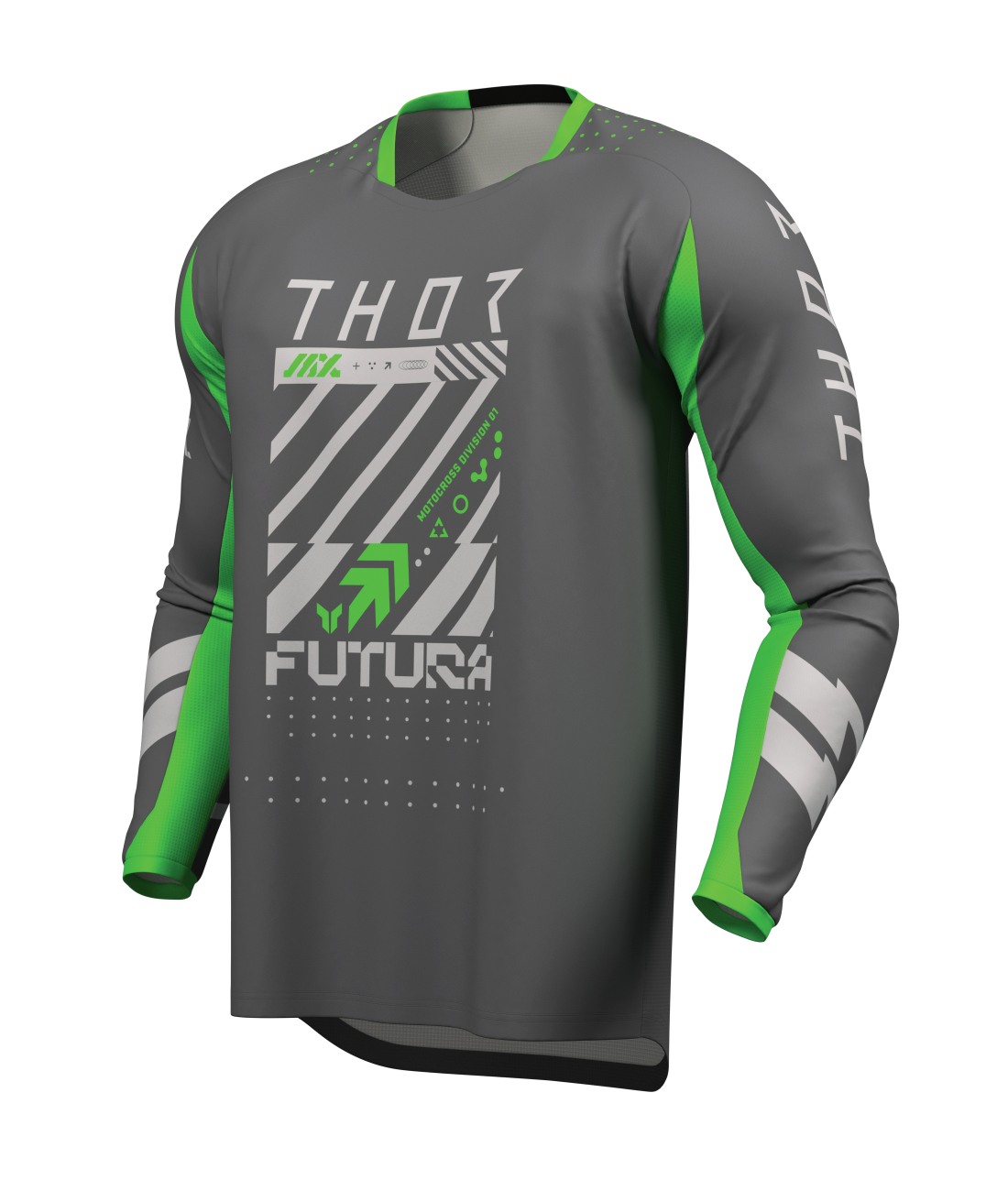 Jersey Launchmode Futura Char/Green MD