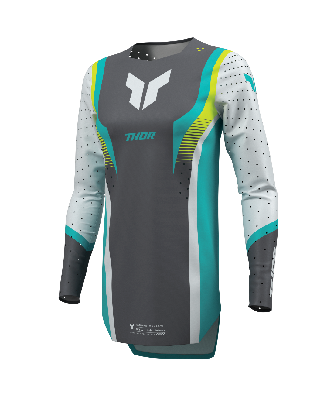 Jersey Sportmode Velocity Grey/Aqua XL
