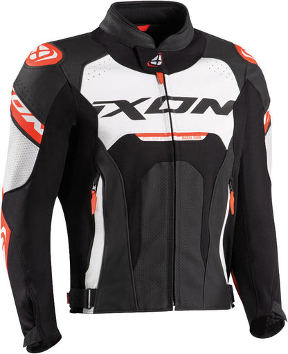IXON JACKAL LEATHER JKT WHT/RED/BLK (LG)