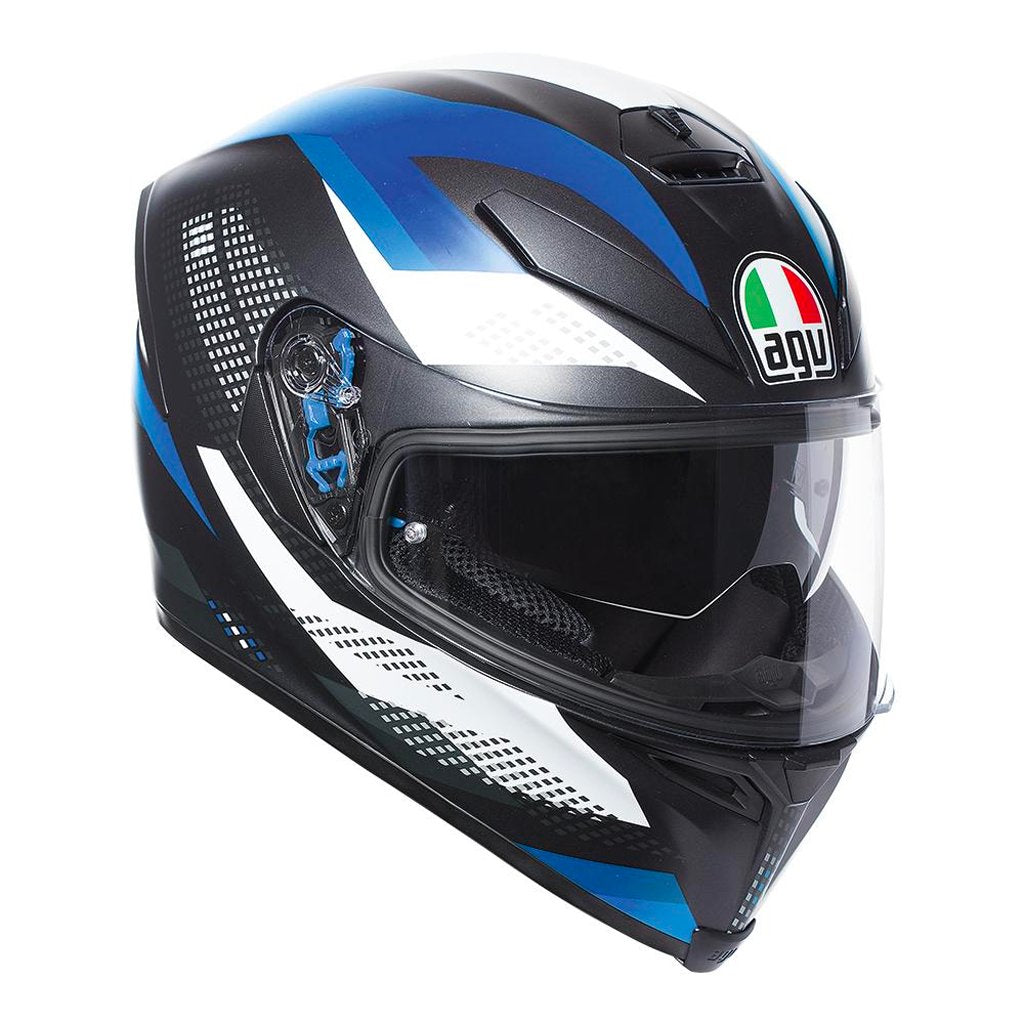 AGV K5 S - MARBLE MATT BLACK/WHITE/BLUE S - 77-264-05