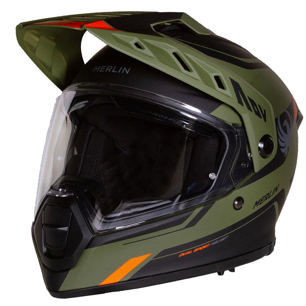 Merlin Torres Block Helmet Matt Green Large - 65-930-24