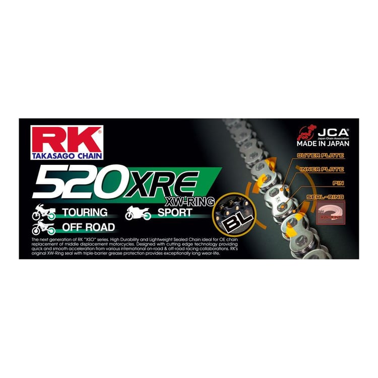 RK CHAIN BL520XRE - 120 LINK - 12-52E-120BL